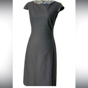 🩶United Colors of Benetton 🩶 S winter cap sleeve fitted dress dark charcoal grey